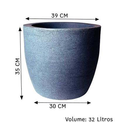 Imagem de Kit Conjunto de Vasos de Planta P, M e G, Polietileno Resistente para Ambiente Externo com Proteção UV