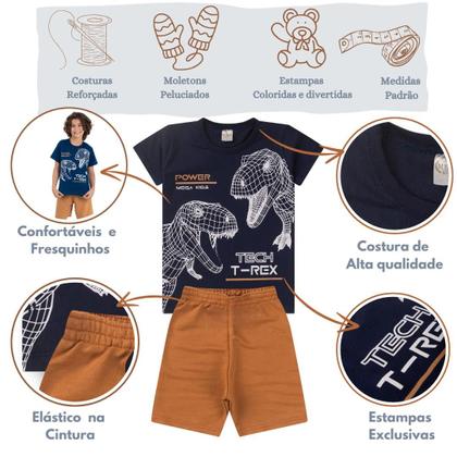 Imagem de Kit Conjunto Infantil Verão Menino Com 2 Conjuntos Sortidos