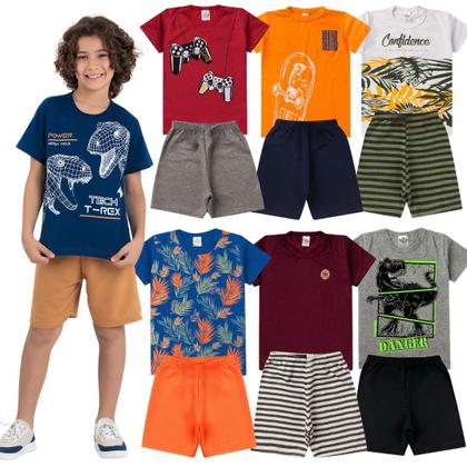 Imagem de Kit Conjunto Infantil Verão Menino Com 2 Conjuntos Sortidos