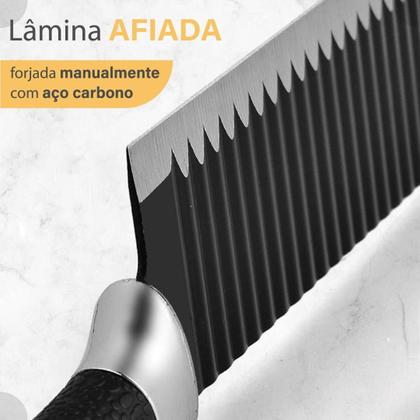 Imagem de Kit Conjunto Jogo De Facas Antianderente Kit 6 Peças Chef Cozinha Aço Inoxidável Churrasco 