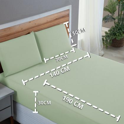 Imagem de Kit Conjunto Lençol Casal com Fronhas 4 Peças Roupa de Cama Box 200 Fios Algodão