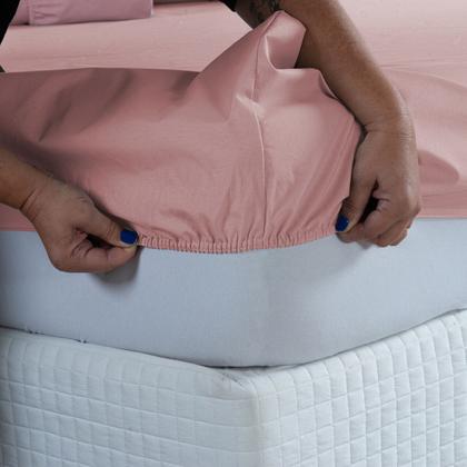 Imagem de Kit Conjunto Lençol Queen com Fronhas 4 Peças Roupa de Cama Box 200 Fios Algodão