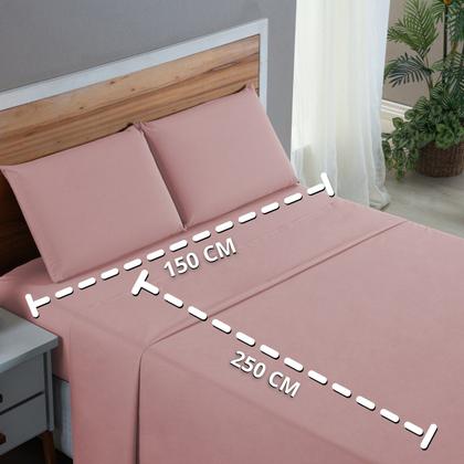 Imagem de Kit Conjunto Lençol Solteiro com Fronha 3 Peças Roupa de Cama Box 200 Fios Algodão