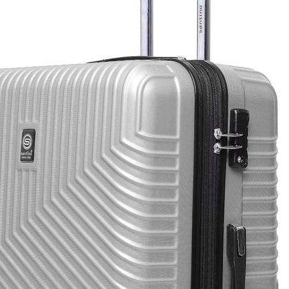 Imagem de Kit Conjunto Mala Viagem Santino 7003 Expansor 360 Tsa G M P