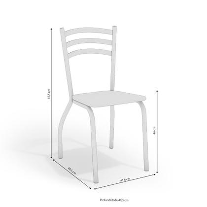 Imagem de Kit Conjunto Mesa Quadrada 4 Cadeiras 90 x 90 cm Sala de Jantar Cozinha Vidro Metal Cromado Preto