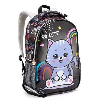 Imagem de Kit Conjunto Mochila Infantil Menina Zoop Animais Lançamento