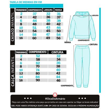 Imagem de Kit Conjunto Moletom Infantil com Bolso e Capuz