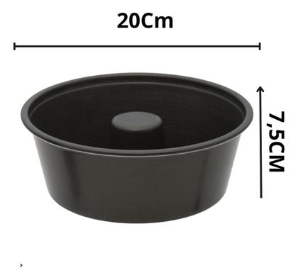 Imagem de Kit Conjunto Multiuso Pudim Banho Maria 2 X 1 Tampa De Vidro