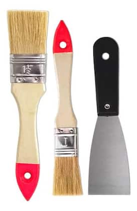 Imagem de Kit Conjunto Pinceis Com Espatula Jogo Pintura Profissional