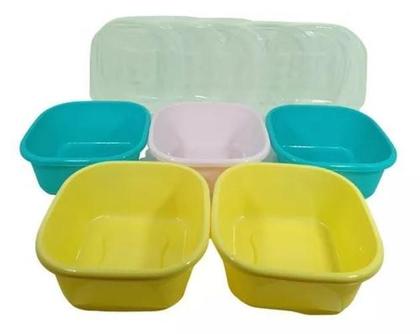 Kit Conjunto Tipo Tapower Com Tampa 690 Ml 5 Peças Jaguar - Pote