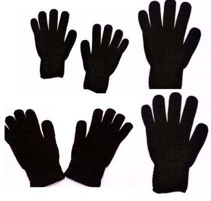 Imagem de Kit Conjunto Uma Touca + Um Par de Luva Gorro Forrado Chapéu de Lã Com Pompom