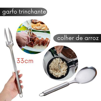 Imagem de Kit Conjunto Utensílios de Inox 10 peças Jogo de Cozinha
