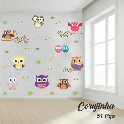 Imagem de Kit Conjuntos Adesivo Parede Decorativa Infantil Escolha Entre 9 Temas Dinossauros 75 peças Peixinho