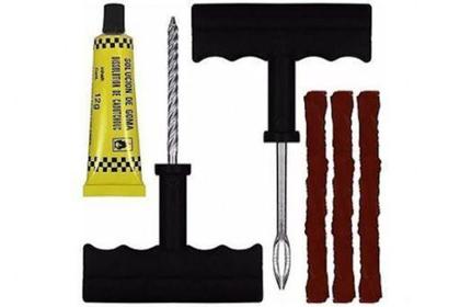 Imagem de Kit Conserto E Reparo De Pneus Completo c/ Remendos Macarrão - BestFer