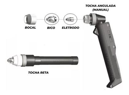 Imagem de Kit Consumíveis Tocha Corte Plasma P80: 15 un. Bico - 15 un. Eletrodo