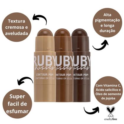Imagem de Kit Contorno em Stick Ruby Kisses Contour Pop! Com 3