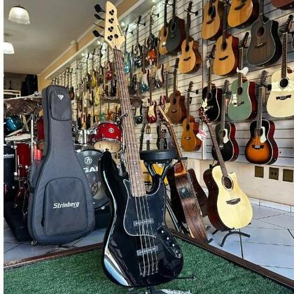 Imagem de Kit Contra Baixo Passivo 4 Cordas Rockwave Rjb4 Bk