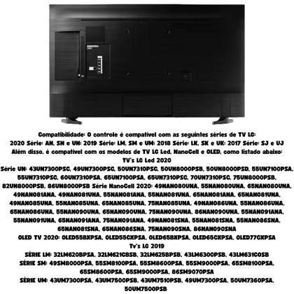Imagem de Kit Controle Remoto Compatível Smart TVs Séries NanoCell OLED LM SM UM LK SK UK SJ e UJ com Pilhas