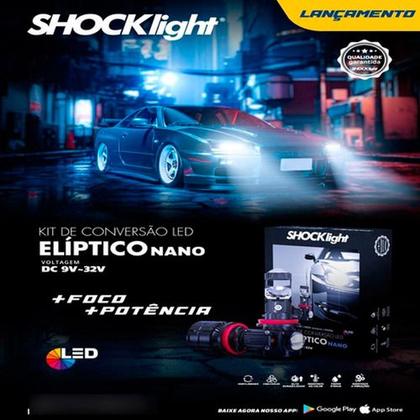 Imagem de Kit conversao led eliptico hb4 9006 6500k 12v 5000lm sll-9006 ep shocklight