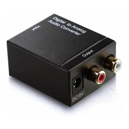 Imagem de Kit Conversor Áudio Óptico Digital para RCA Home e Som