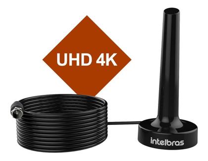 Imagem de Kit Conversor Digital TV Hd Hdtv + Antena Interna Digital Cabo 5 metros Intelbras