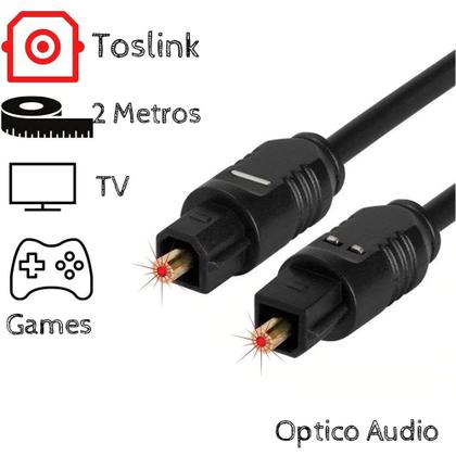 Imagem de Kit Conversor Óptico Coaxial Digital + Cabo Óptico Smart Tv