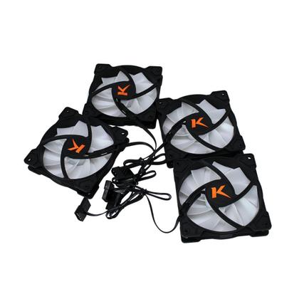 Imagem de Kit Cooler 4 Fans RGB Ktrok 120X120mm Silencioso 1200 RPM