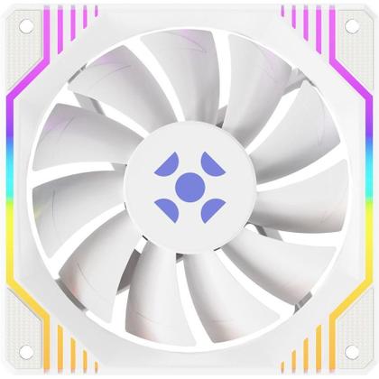 Imagem de Kit Cooler Fan Argb Fortrek Frosty Branco Com Controladora/controle