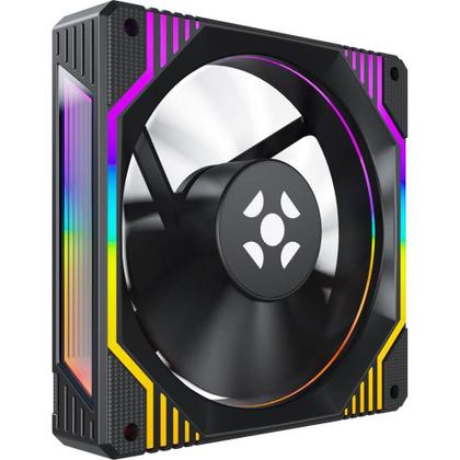 Imagem de Kit Cooler Fan ARGB Fortrek Frosty Preto Com Controladora/Controle