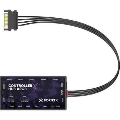 Imagem de Kit Cooler Fan Argb Fortrek Frosty Preto