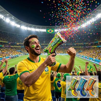 Imagem de Kit Copa do Mundo Torcedor Brasil 2026 Completo 12 Peças Ideal para Eventos, Festas e Jogos Premium