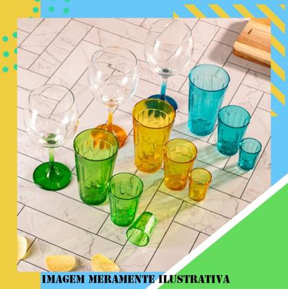 Imagem de Kit Copo Americano Copa do Mundo Kit com 6 Copos Coloridos