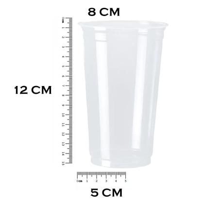 Imagem de Kit Copo Médio Descartável 440ml Para Viagem Com Tampa