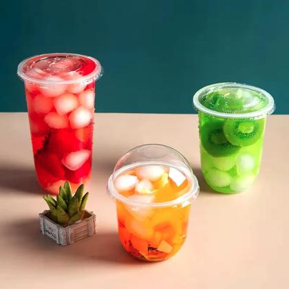 Imagem de Kit Copo Médio Descartável 440Ml Para Viagem Com Tampa