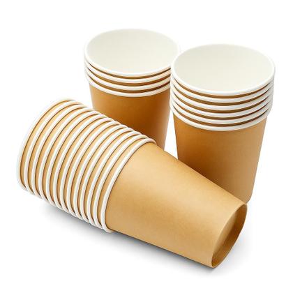 Imagem de Kit Copo Papel Kraft Desc. Ecológico 100Un Para Café 180Ml