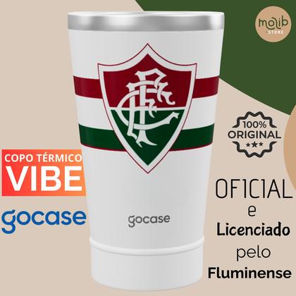 Imagem de KIT Copo Térmico GOCASE Vibe 470ml do FLUMINENSE com Tirante, Eco Saquinho e abridor Molib