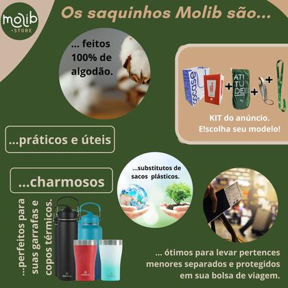 Imagem de KIT Copo Térmico GOCASE Vibe 470ml do FLUMINENSE com Tirante, Eco Saquinho e abridor Molib