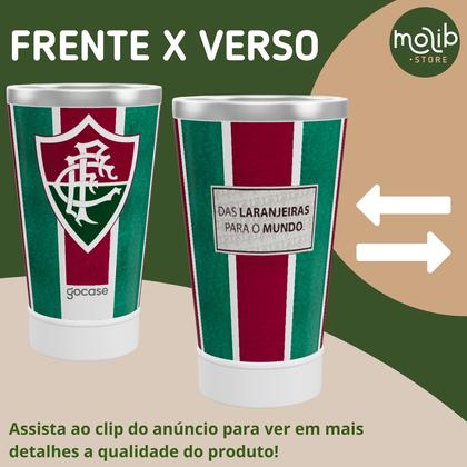 Imagem de KIT Copo Térmico GOCASE Vibe 470ml do FLUMINENSE com Tirante, Eco Saquinho e abridor Molib