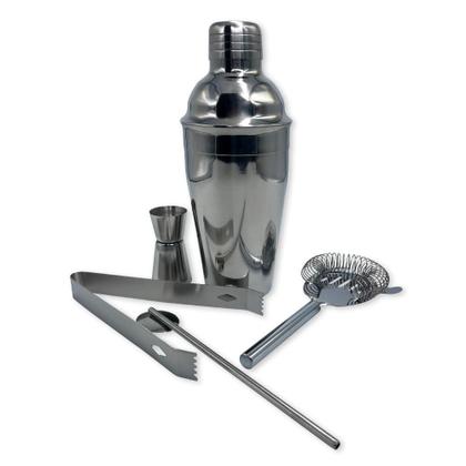 Imagem de Kit Coqueteleira 5 Peças Inox Profissional 550 Ml Completo