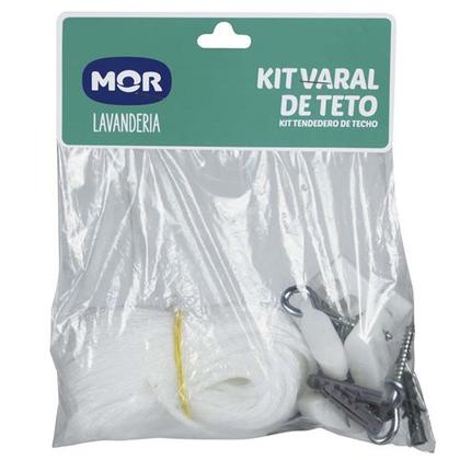 Imagem de Kit Corda Suspenço Completa De Varal De Teto Nylon 6,5m