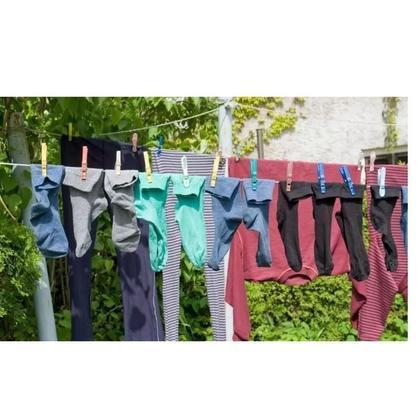 Imagem de Kit Corda Varal 10 Metros E 24 Prendedores Plástico Grande