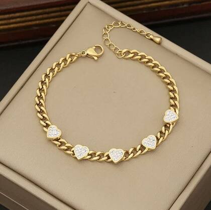 Imagem de Kit cordão + pulseira + par de brincos feminino- banhado a ouro 18k