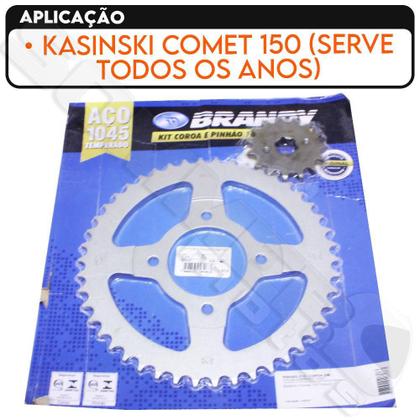 Imagem de Kit Coroa E Pinhão Kasinski Comet 150 Brandy