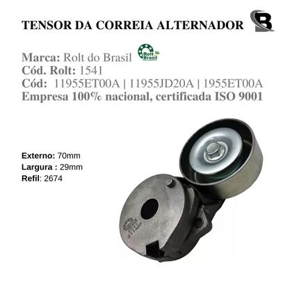 Imagem de Kit Correia Do Alternador Com Tensor Fluence 2.0 16v 2011