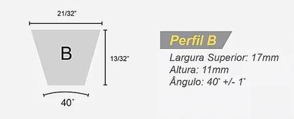 Imagem de Kit Correia Industrial em V Lisa B-63 Menco Original (10un)