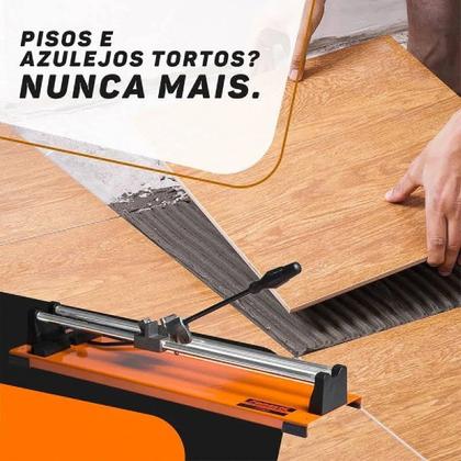 Imagem de Kit Cortador de Piso 90cm com Espaçadores 1,5mm e Cunhas Niveladoras Famastil Master para Instalação de Pisos e Azulejos