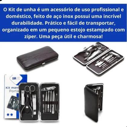 Imagem de Kit Cortador De Unha Manicure Portatil Estojo Pinca Tesoura