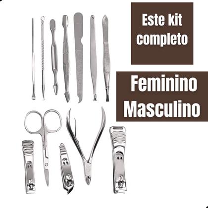 Imagem de Kit Cortador De Unha Pessoal Profissional Feminino Masculino