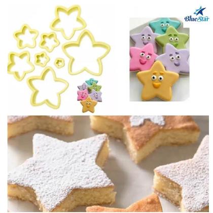 Imagem de Kit Cortadores Coração Estrela 8pçs E Flor 4pçs Blue Star