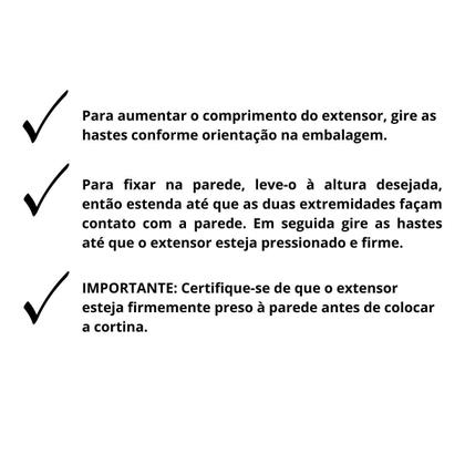 Imagem de Kit Cortina Box Banheiro Antimofo + Varão Suporte De Cortina